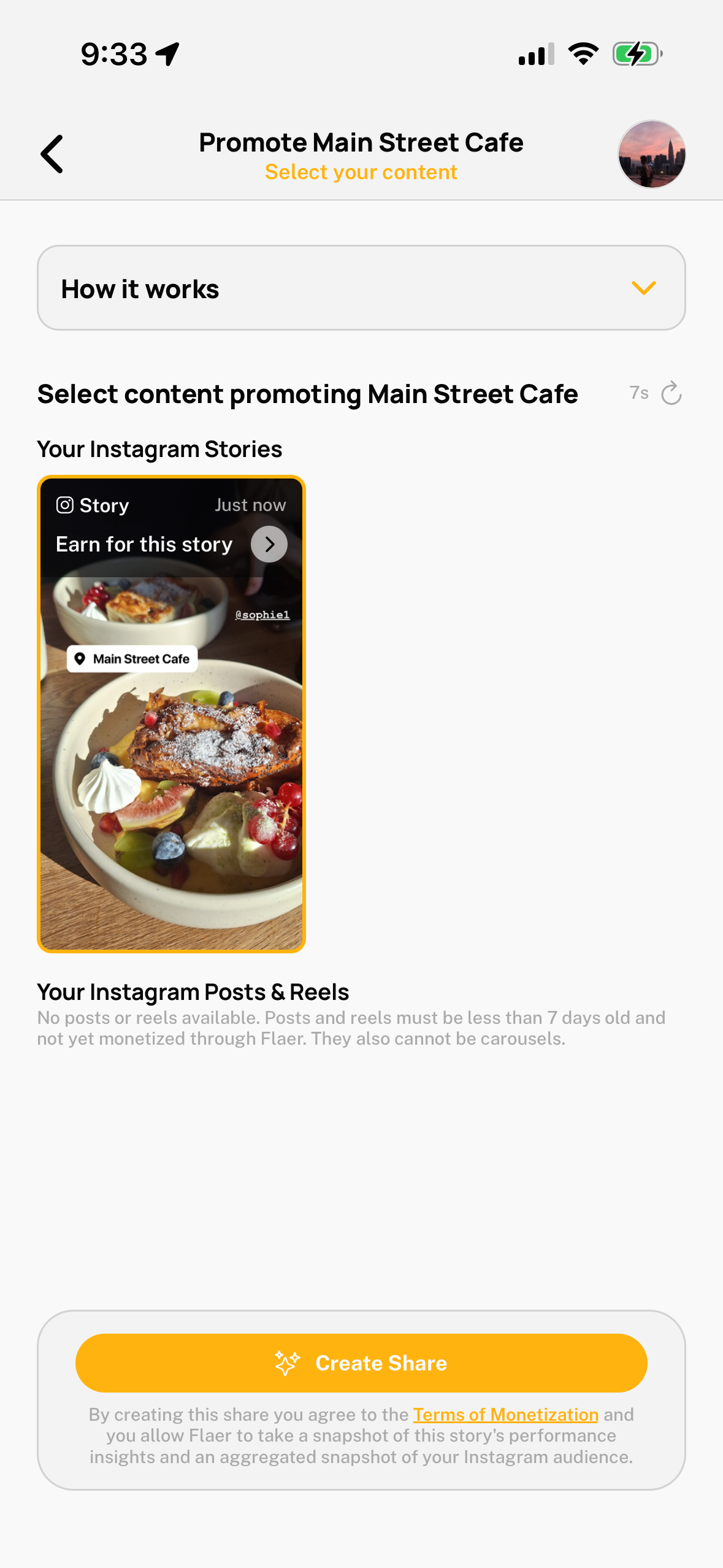 Connect your post to the business